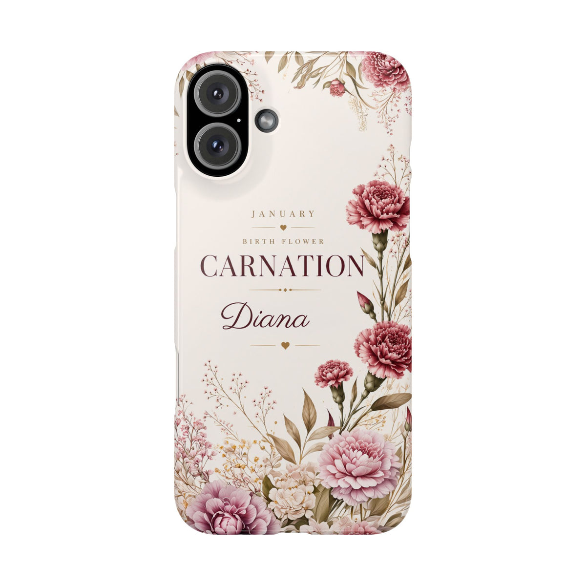 January Birth Flower Phone Case, Carnation – view 12