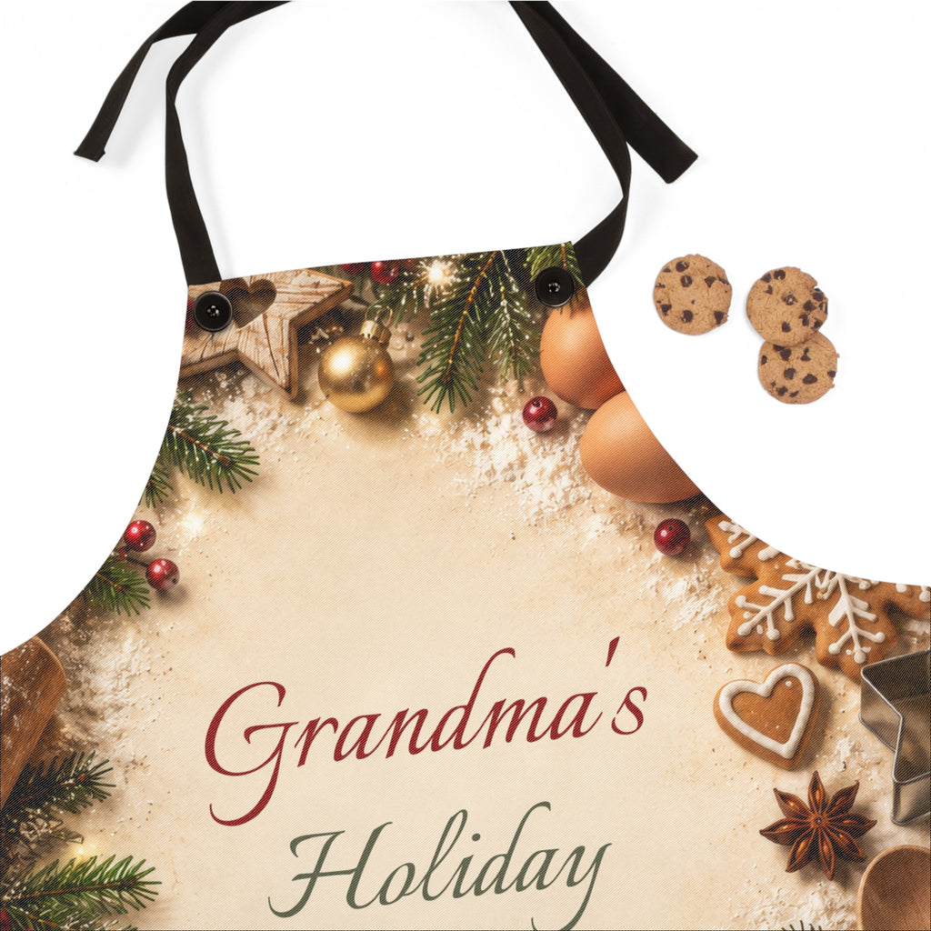 Grandparent Christmas Apron with Family Name – view 2