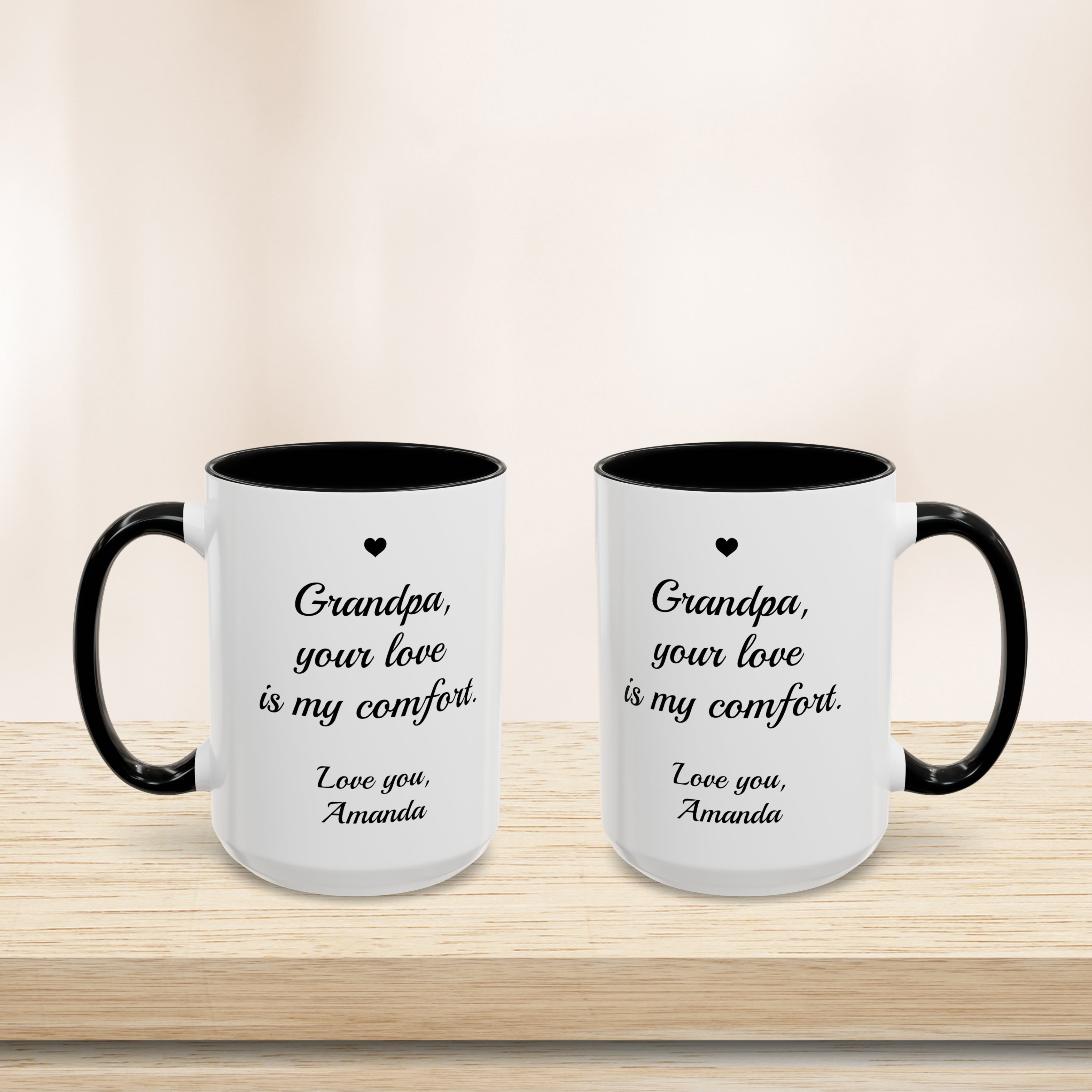 Personalized Grandpa Heartfelt Gift Mug