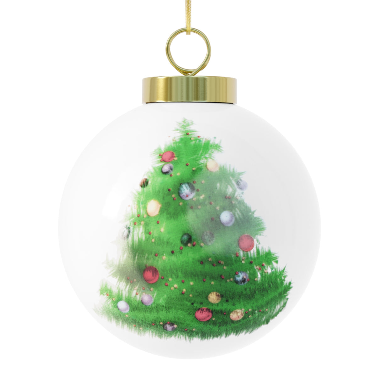 Poinsettia Wreath Christmas Ball Ornament – view 3