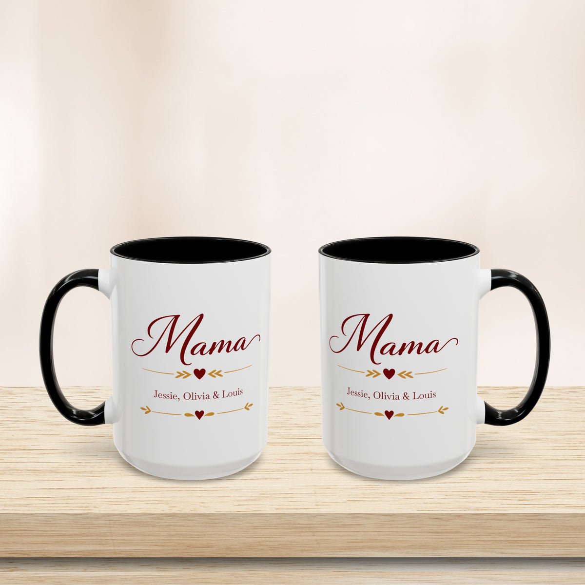 Personalized Mama Custom Kids Names Mom Gift Mug