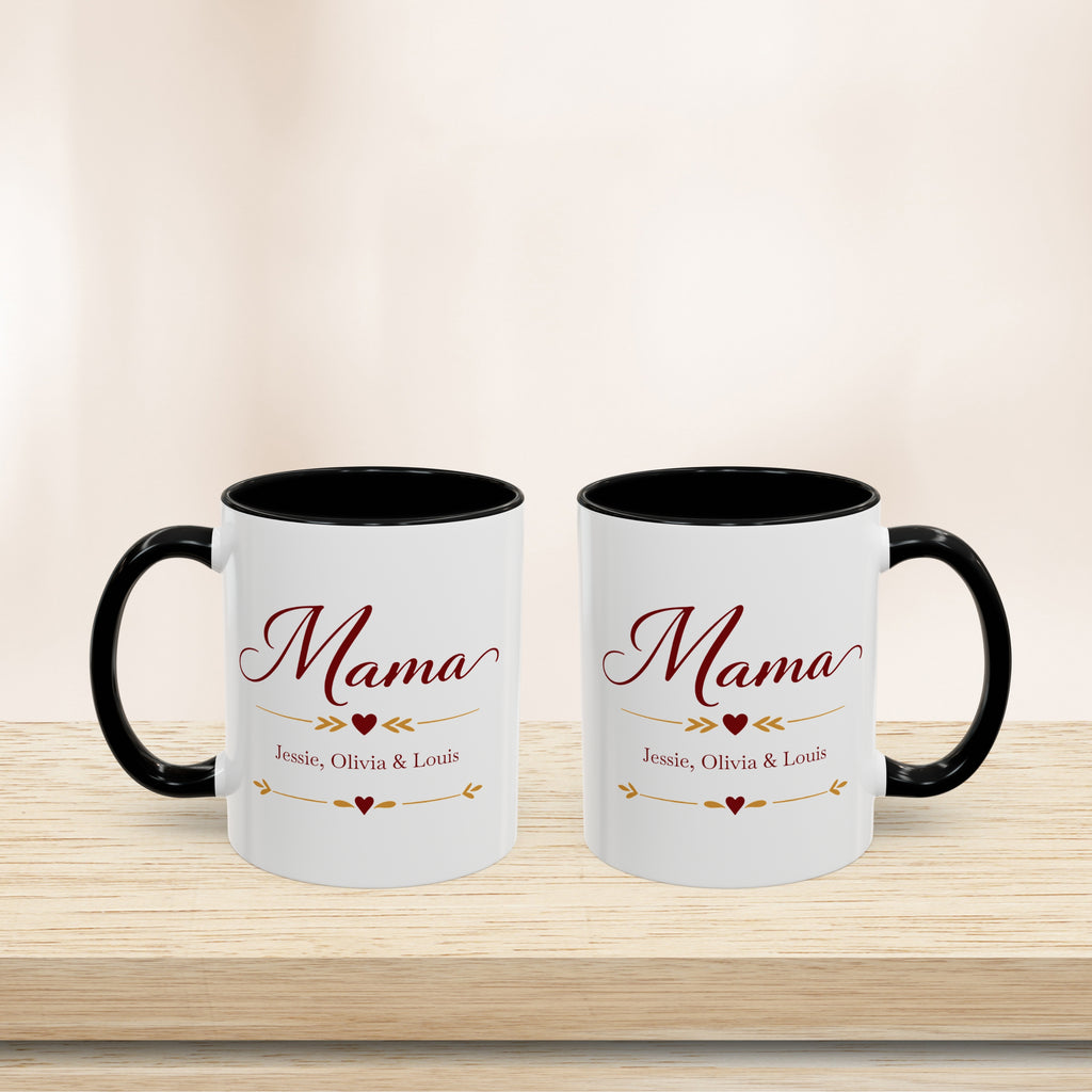 Personalized Mama Custom Kids Names Mom Gift Mug
