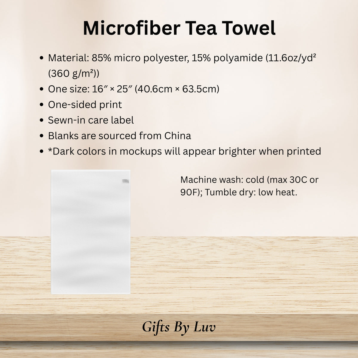 Personalized Family Name Custom Established Date Microfiber Kitchen Towel