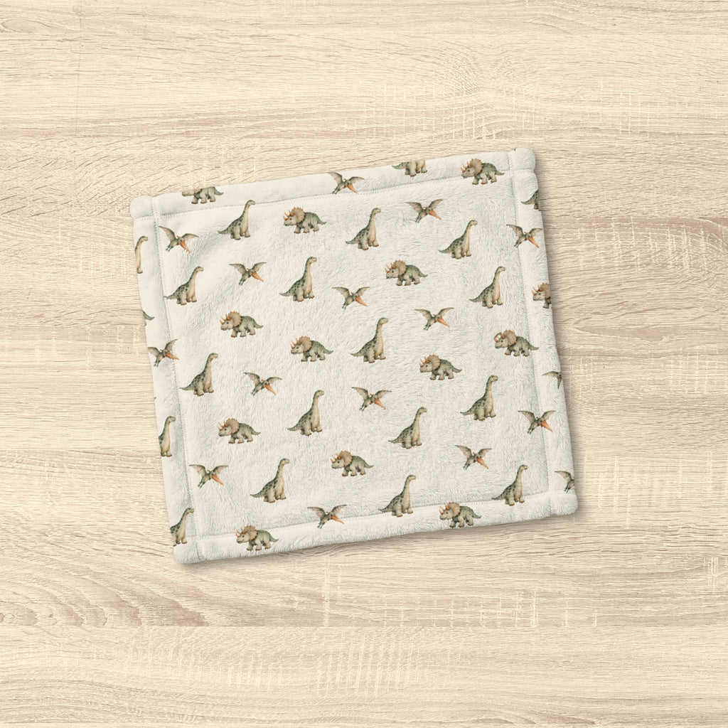 Personalized Name Watercolor Dinosaur Baby Blanket