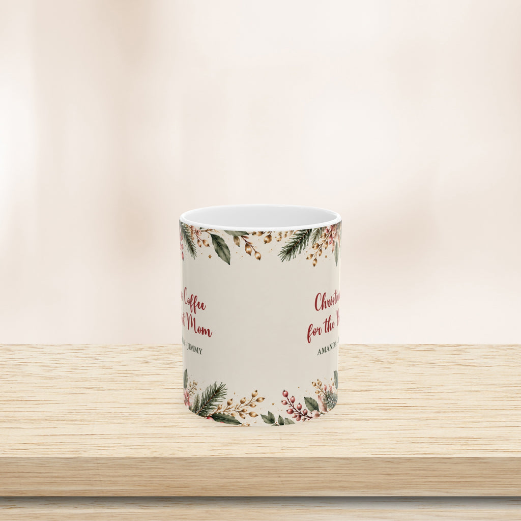 Personalized Christmas Mom Mug Custom Kids Names Holiday Gift for Mom