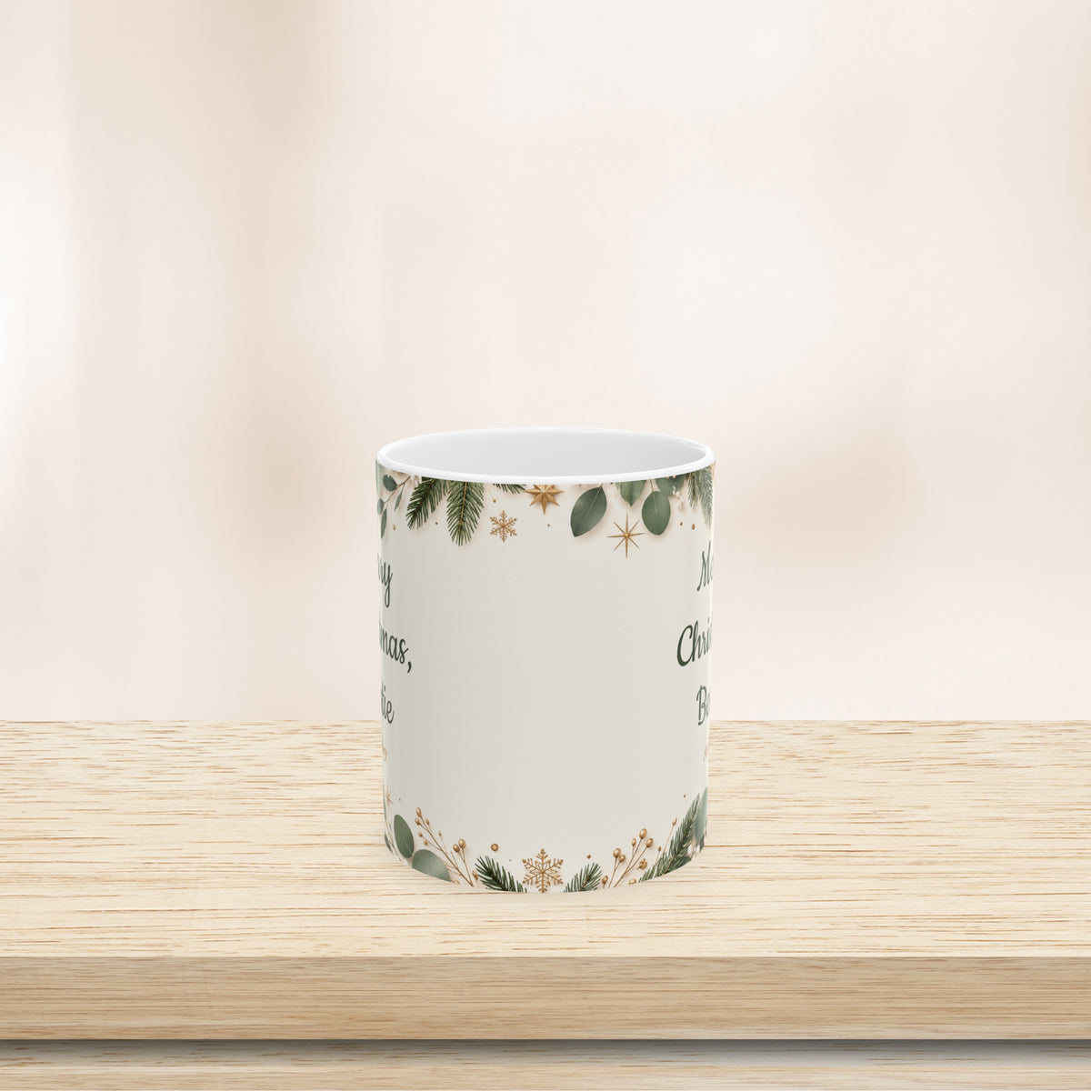 Personalized Bestie Christmas Mug Custom Name Holiday Best Friend Gift