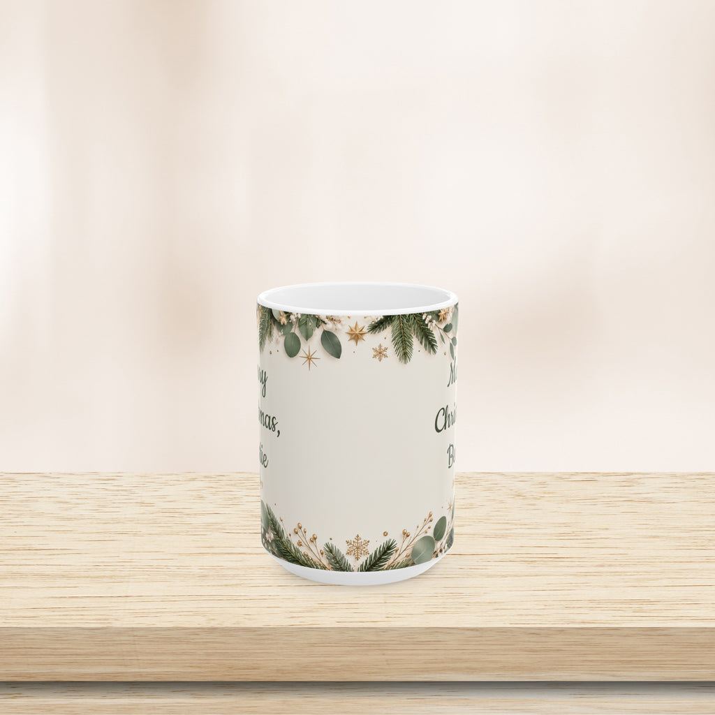 Personalized Bestie Christmas Mug Custom Name Holiday Best Friend Gift