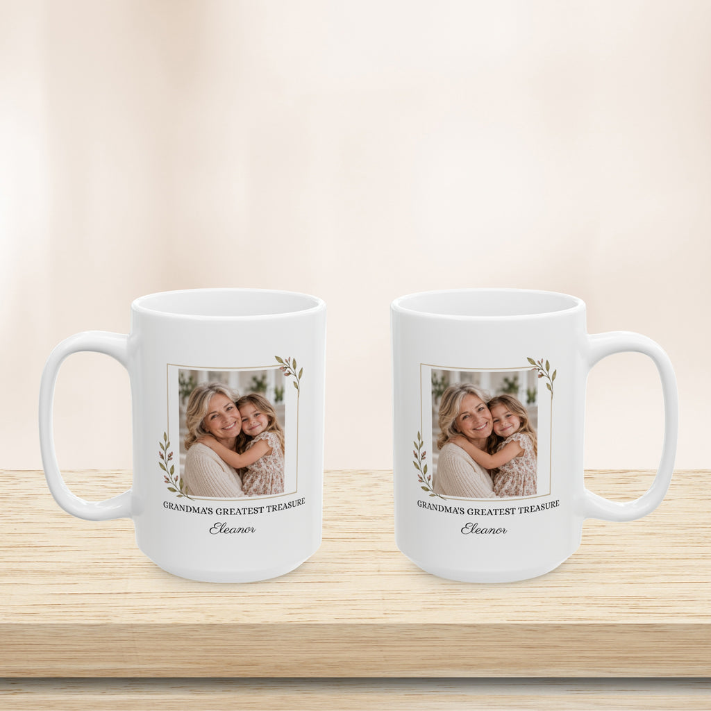 Personalized Grandma Photo Mug Custom Granddaughter Name Grandchild Gift