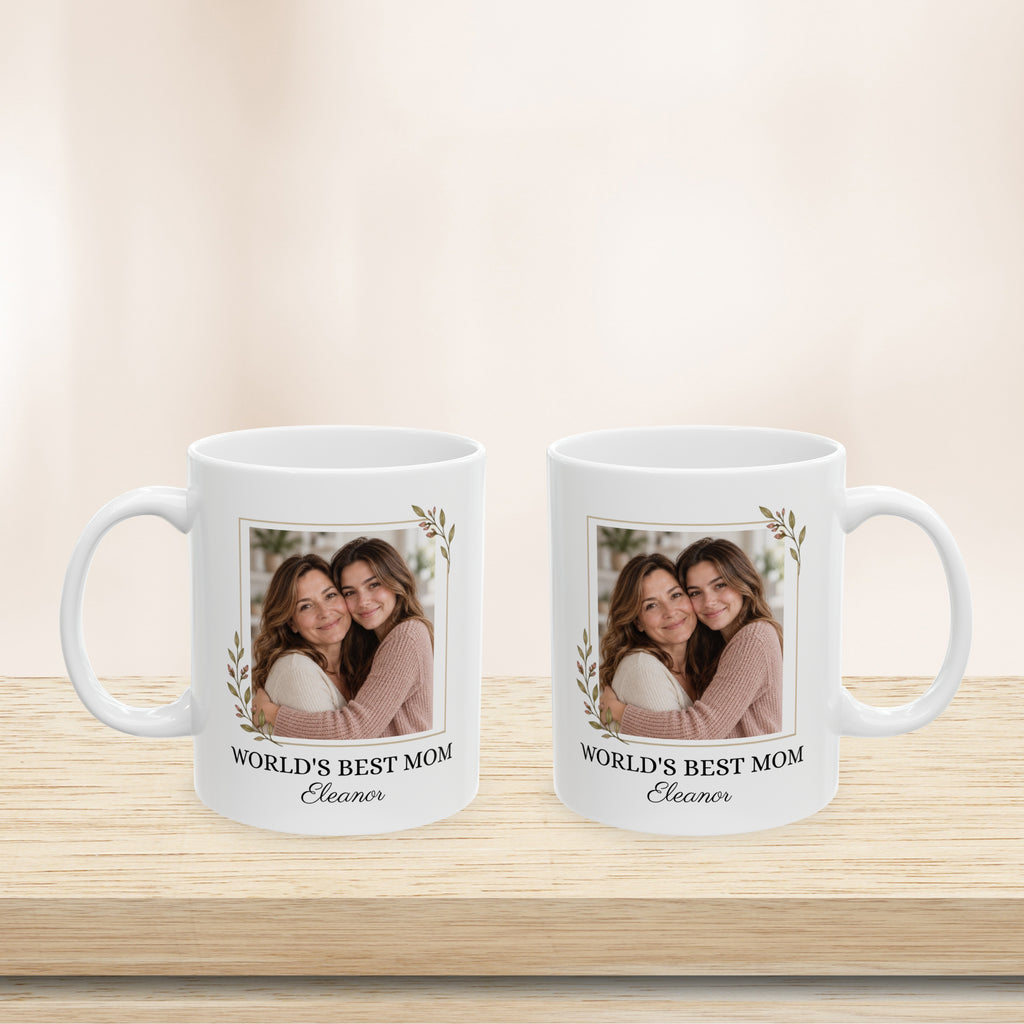 Personalized Mom Photo Mug Custom Name World’s Best Mom Gift