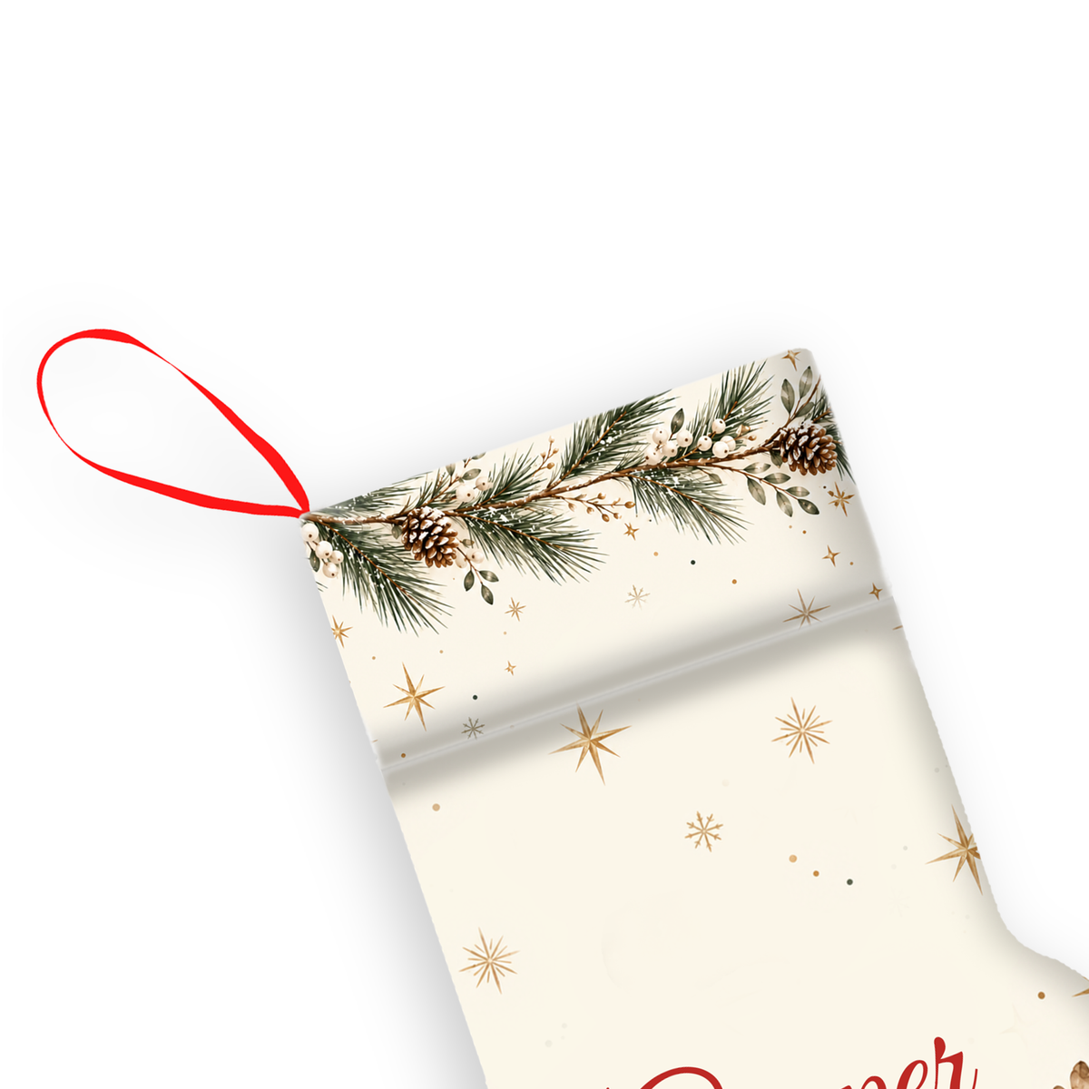 Personalized Dog Christmas Stocking Paw Shape with Dog Name