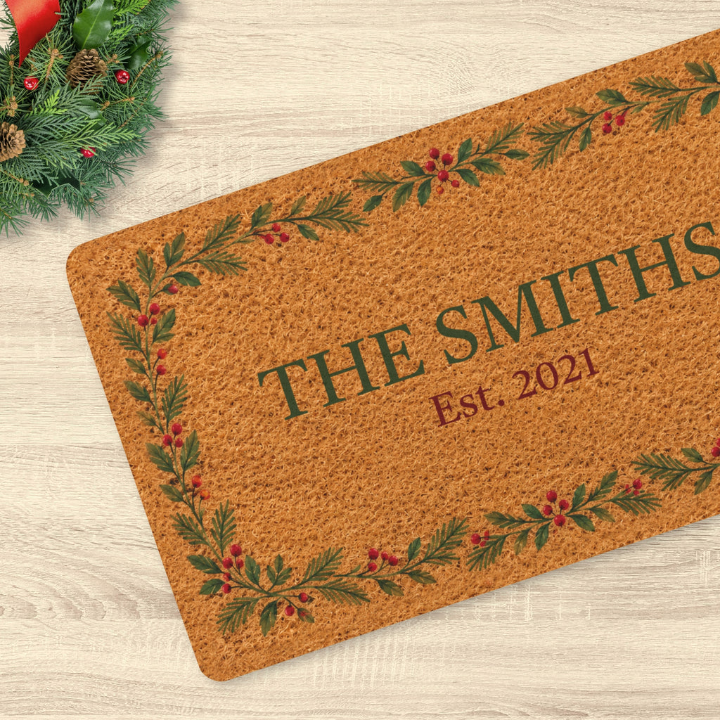 Personalized Doormat with Family Name and Est. Year