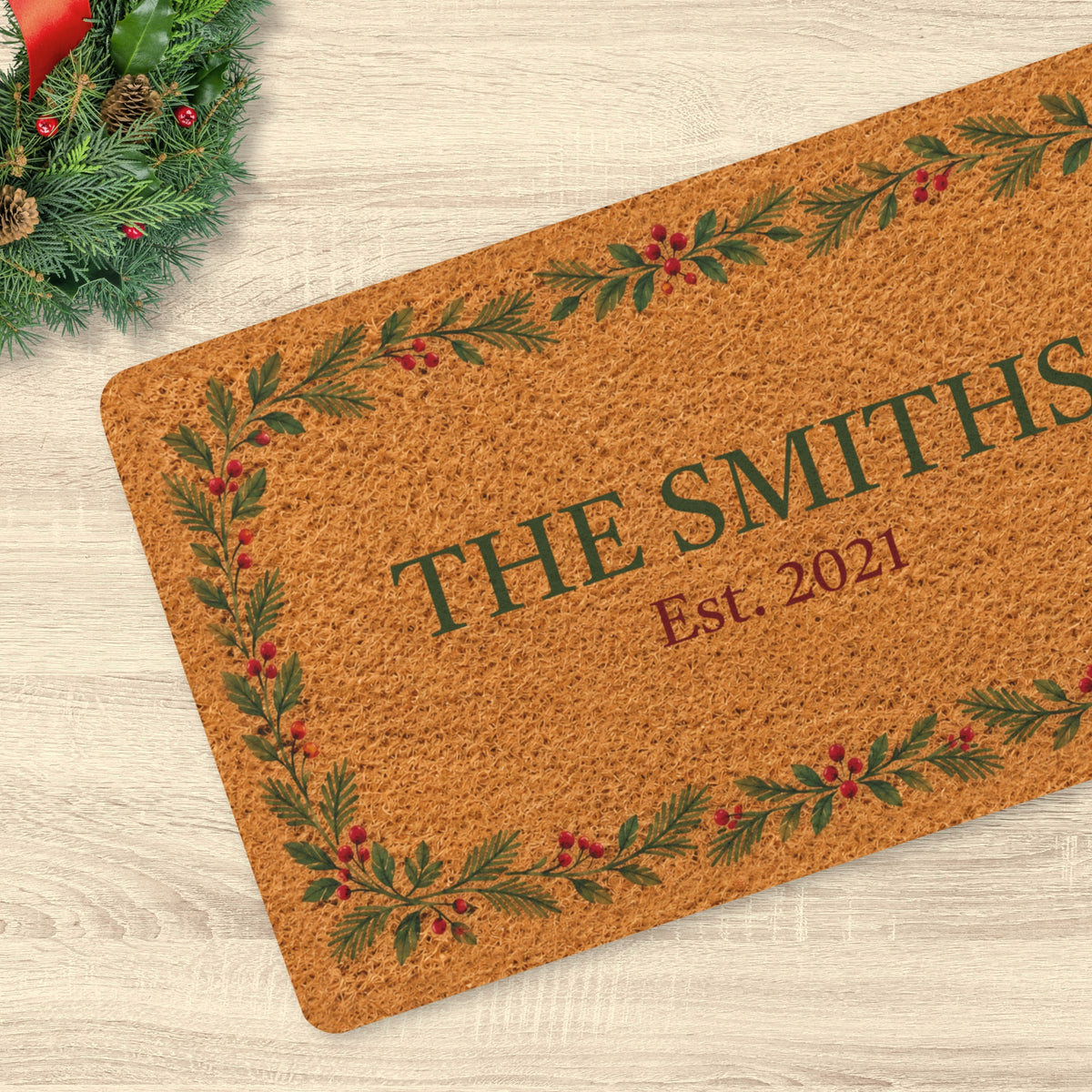 Personalized Doormat with Family Name and Est. Year