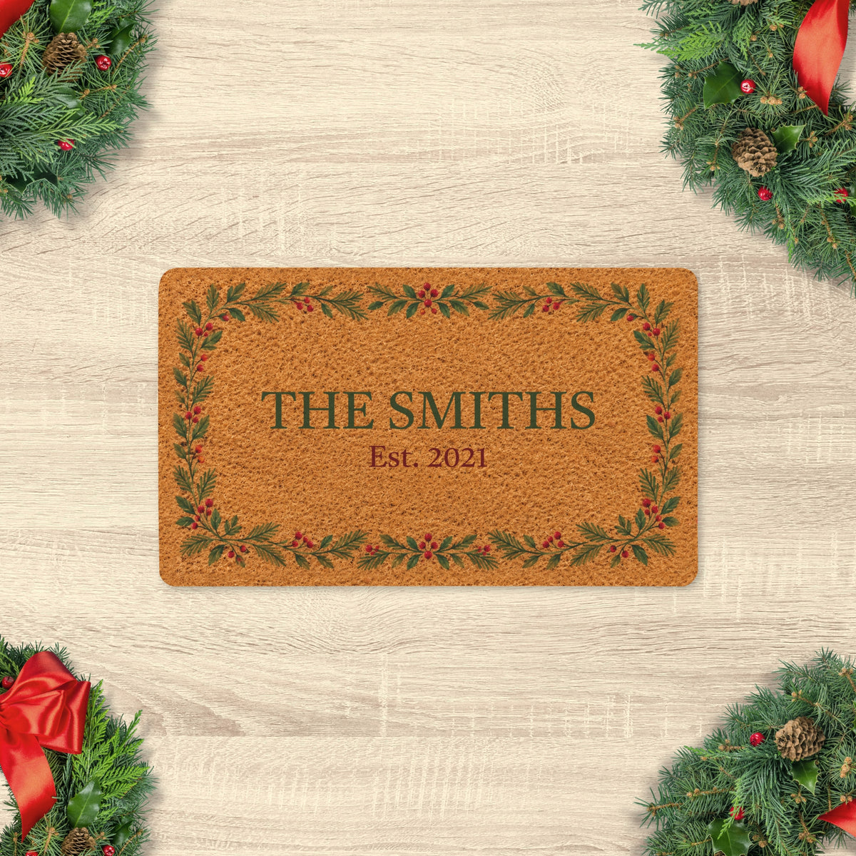Personalized Doormat with Family Name and Est. Year