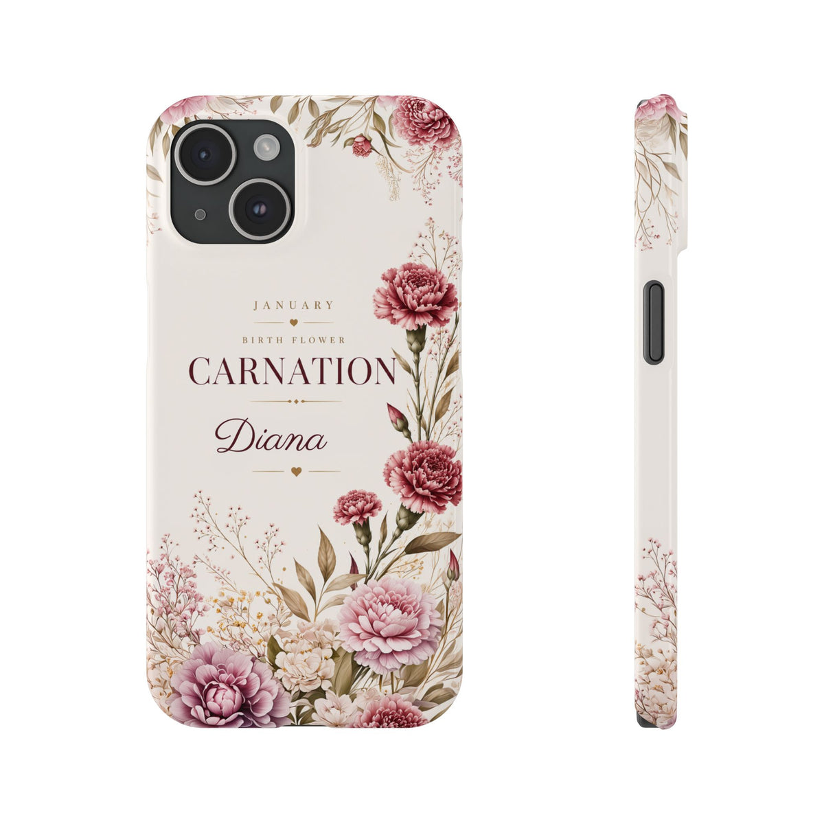 January Birth Flower Phone Case, Carnation – view 9