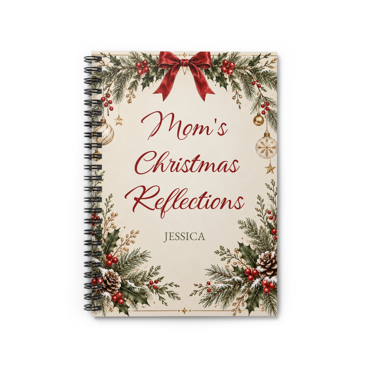 Mom Christmas Journal with Name