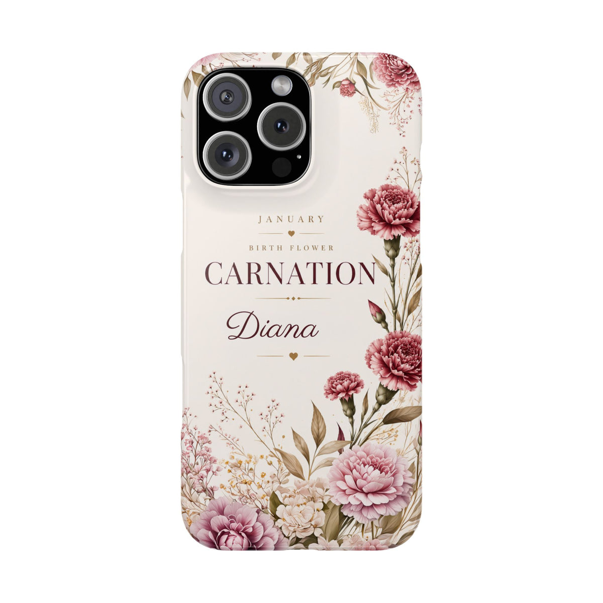 January Birth Flower Phone Case, Carnation – view 13