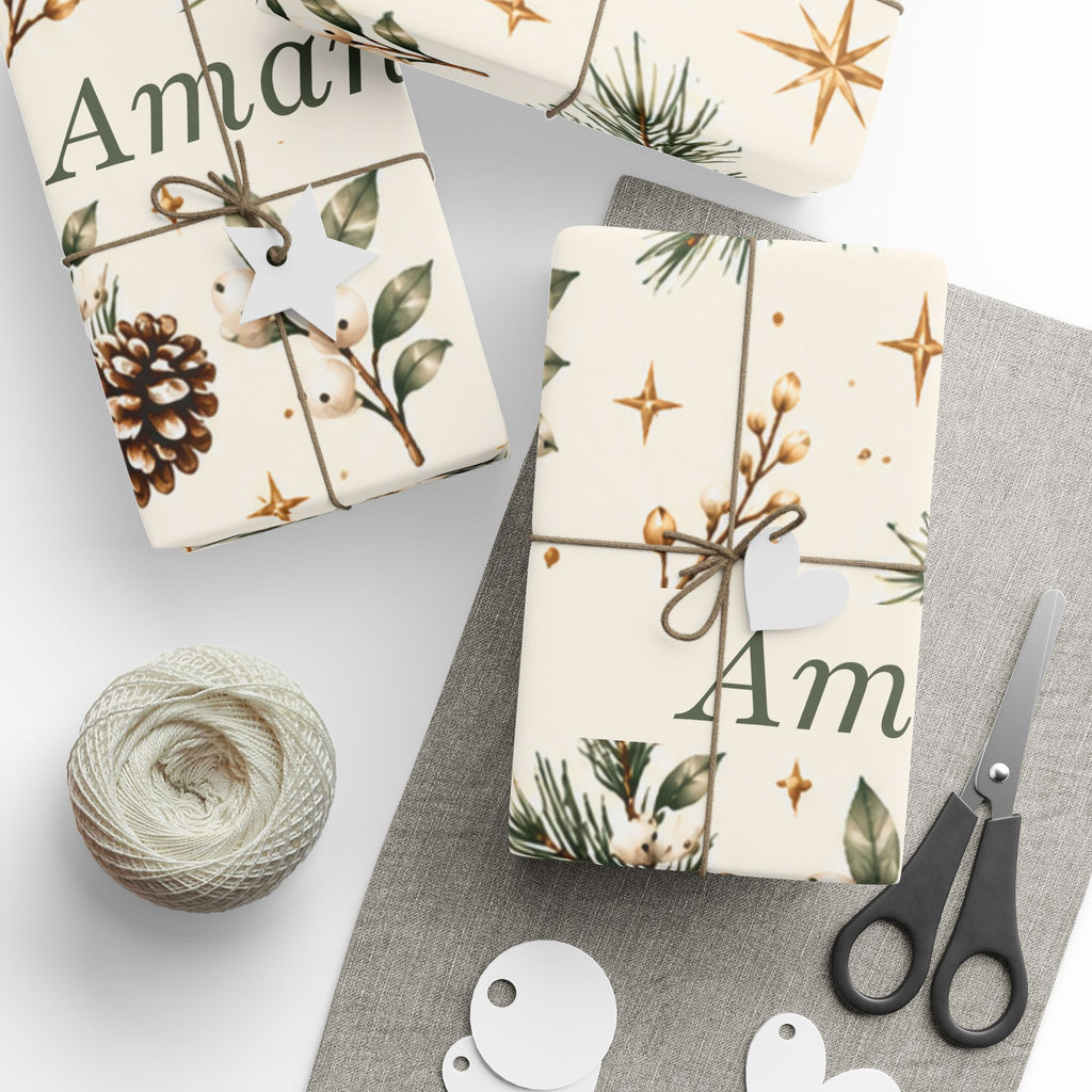 Personalized Christmas Wrapping Paper with Name