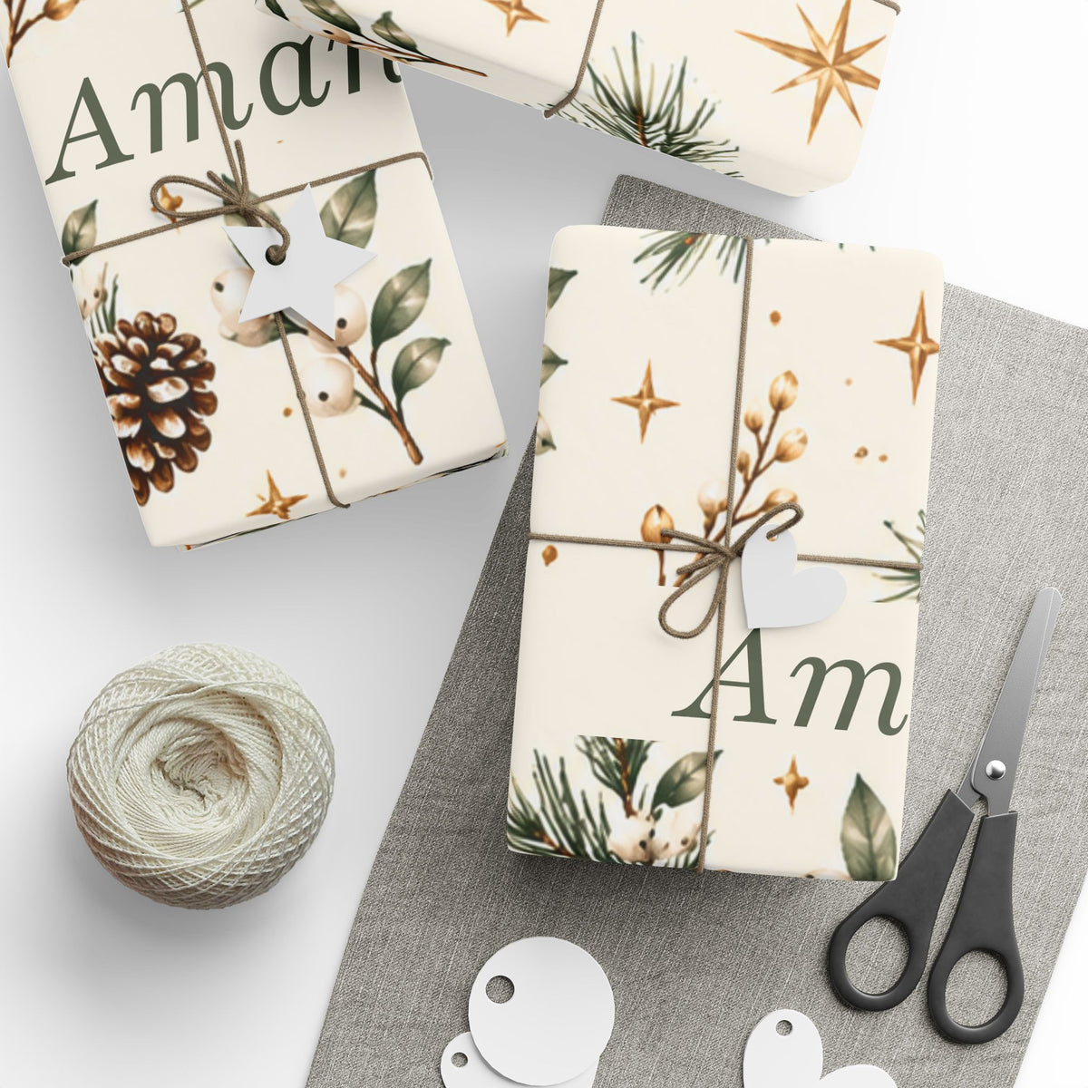 Personalized Christmas Wrapping Paper with Name