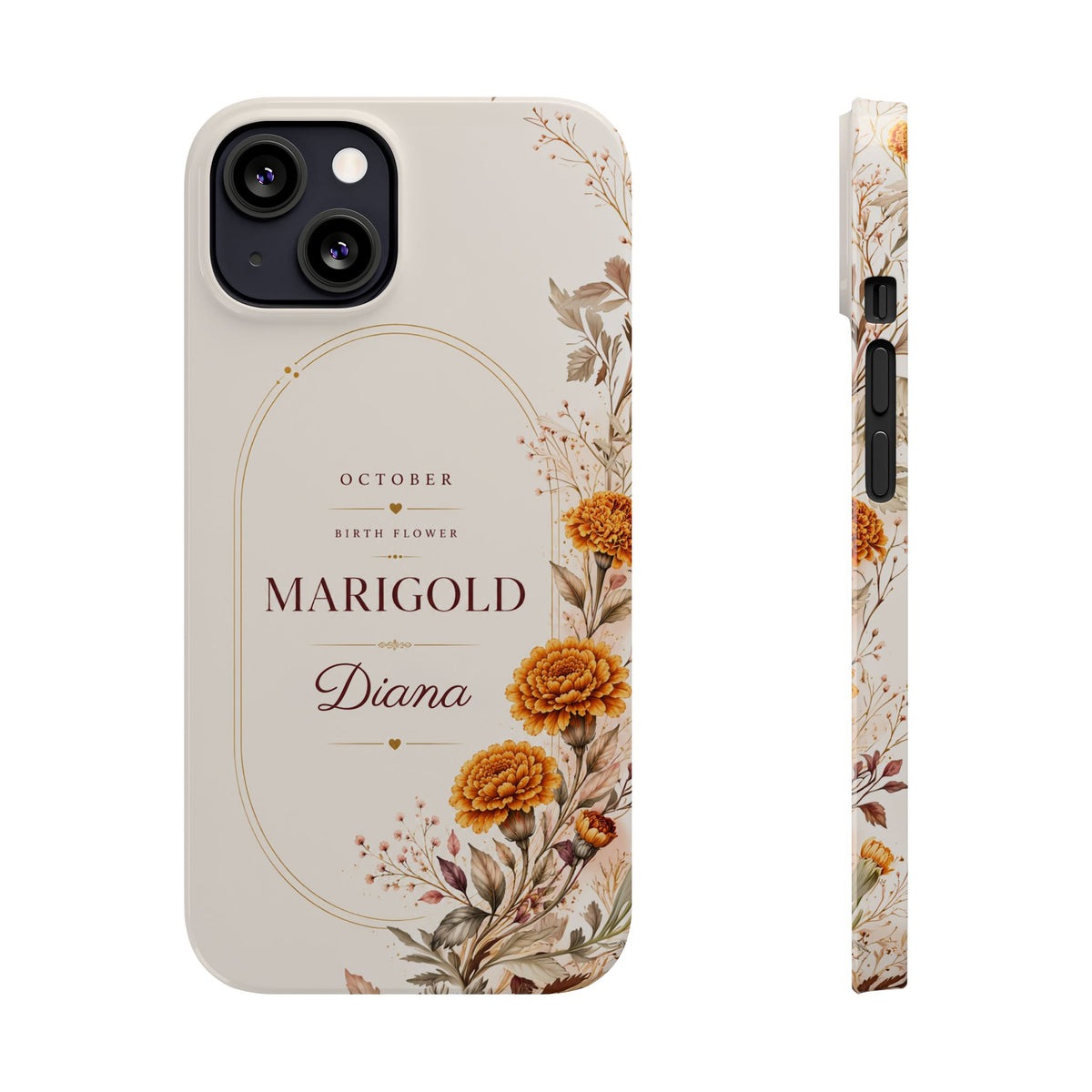 October Birth Flower Phone Case, Marigold – view 3