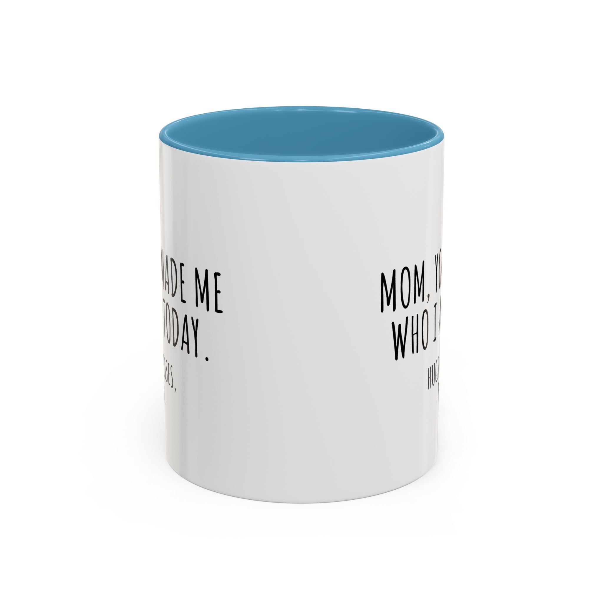 Copy of Personalized Heart Coffee Mug — "[Name], you’re the woman who makes my heart smile" (Accent 11/15oz)