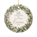 Personalized Couples First Christmas Ornament Holiday Keepsake