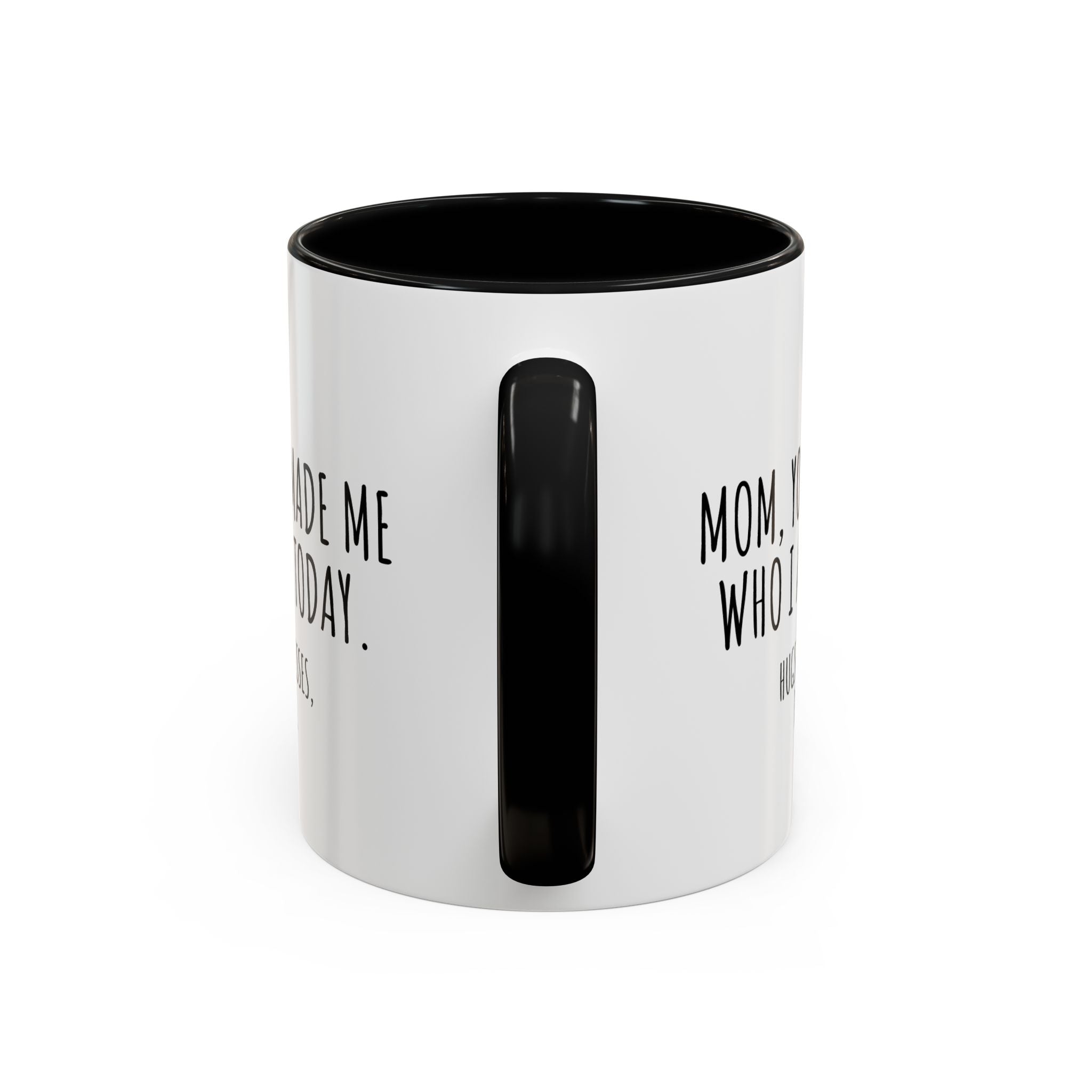 Copy of Personalized Heart Coffee Mug — "[Name], you’re the woman who makes my heart smile" (Accent 11/15oz)