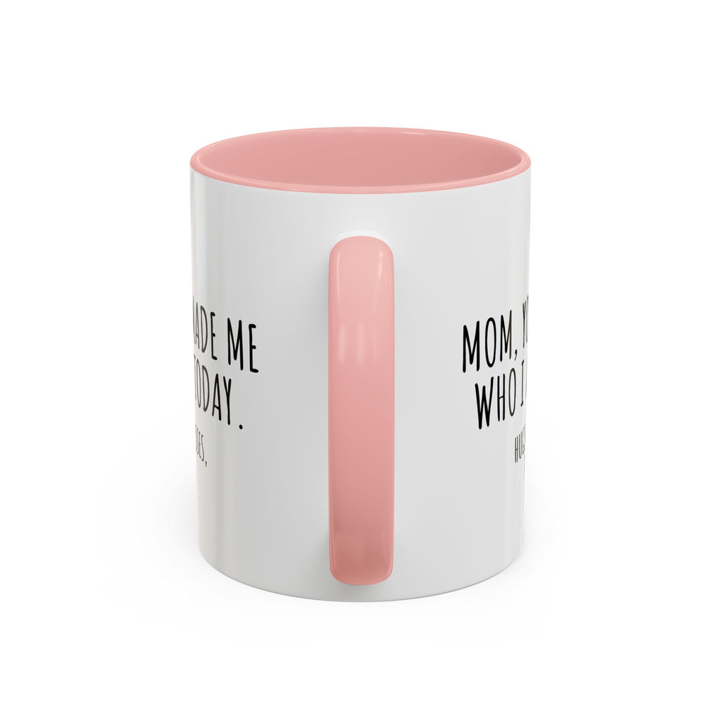 Copy of Personalized Heart Coffee Mug — "[Name], you’re the woman who makes my heart smile" (Accent 11/15oz)