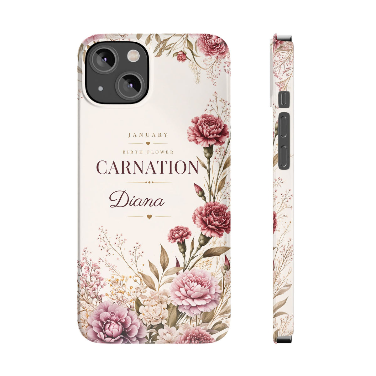January Birth Flower Phone Case, Carnation – view 6