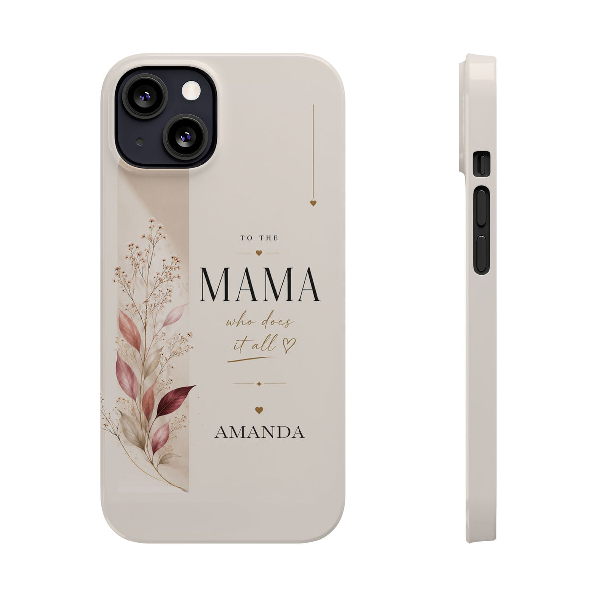 Personalized Mama Phone Case, Floral – view 3