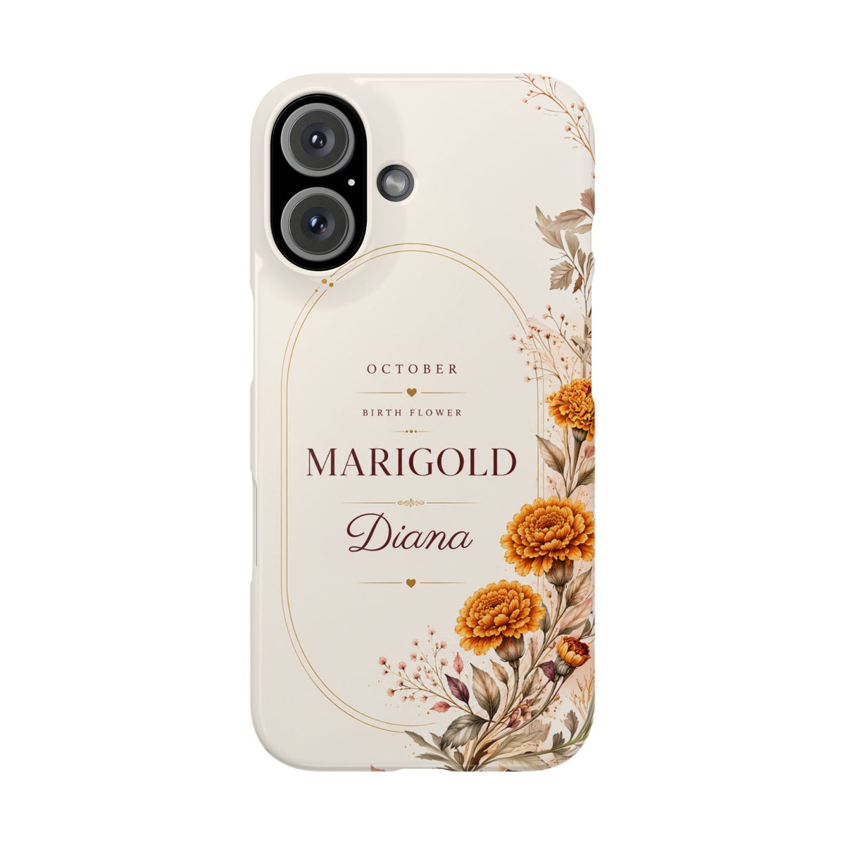 October Birth Flower Phone Case, Marigold – view 11