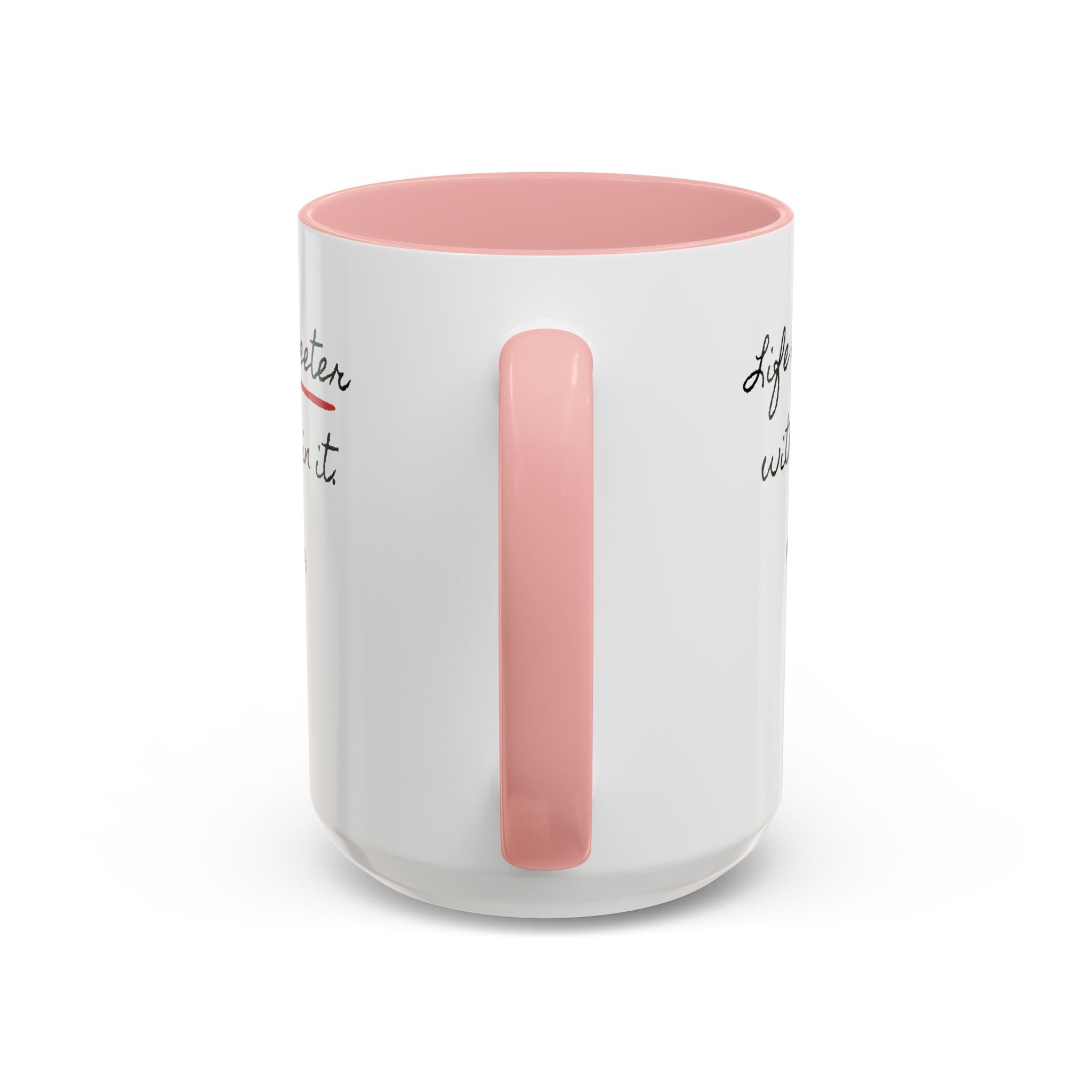 Copy of Personalized Heart Coffee Mug — "[Name], you’re the woman who makes my heart smile" (Accent 11/15oz)
