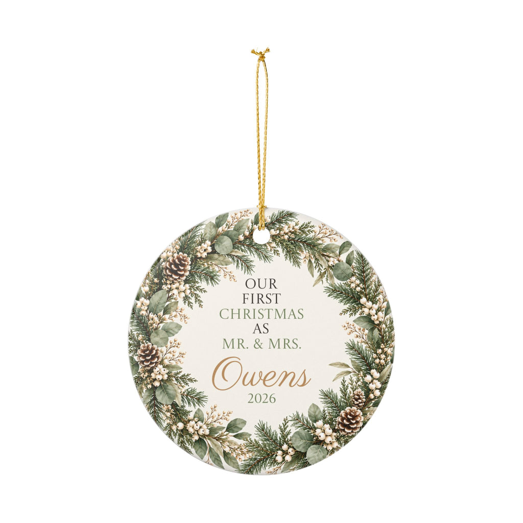 Personalized Couples First Christmas Ornament Holiday Keepsake