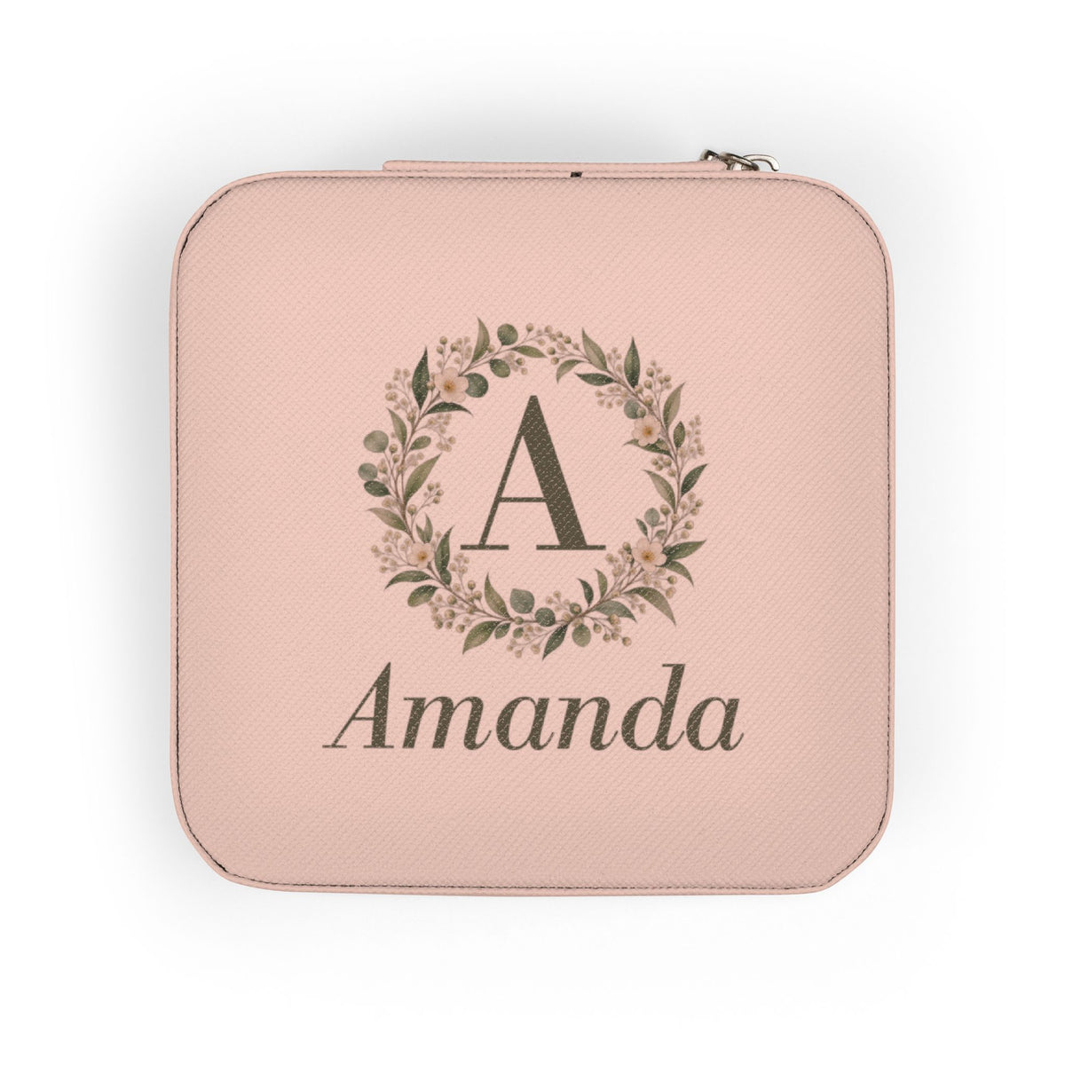 Personalized Jewelry Travel Case with Monogram and Name