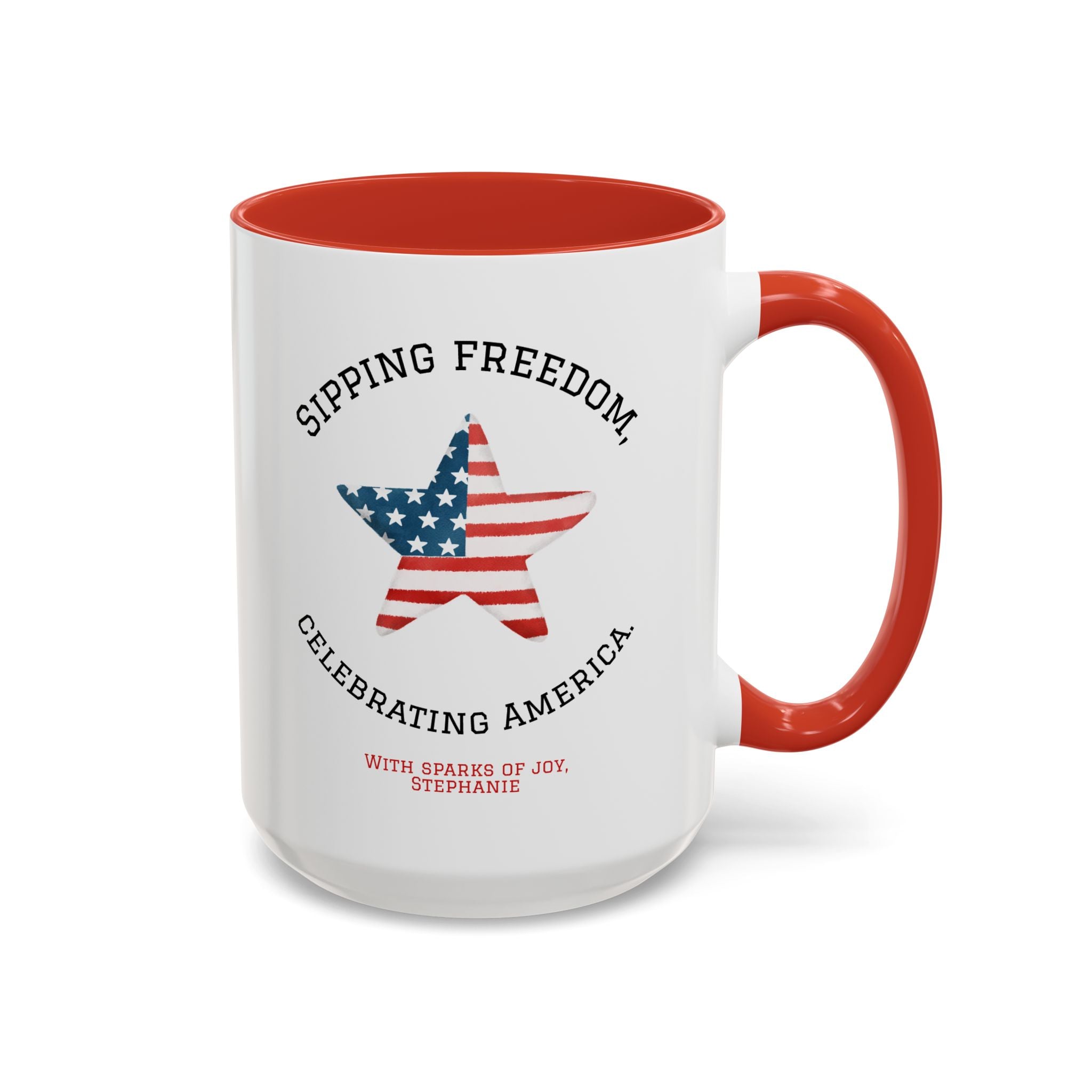 Personalized 4th of July Custom Name Independence Day Patriotic Gift Mug