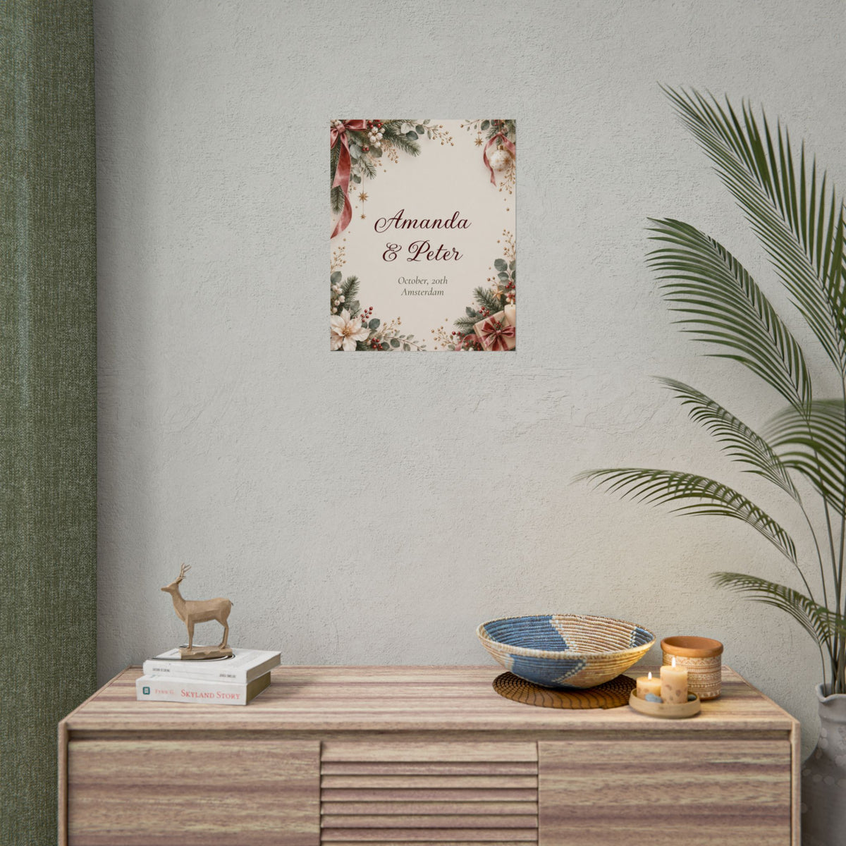 Couple Names, Date and Location Wall Art – view 4