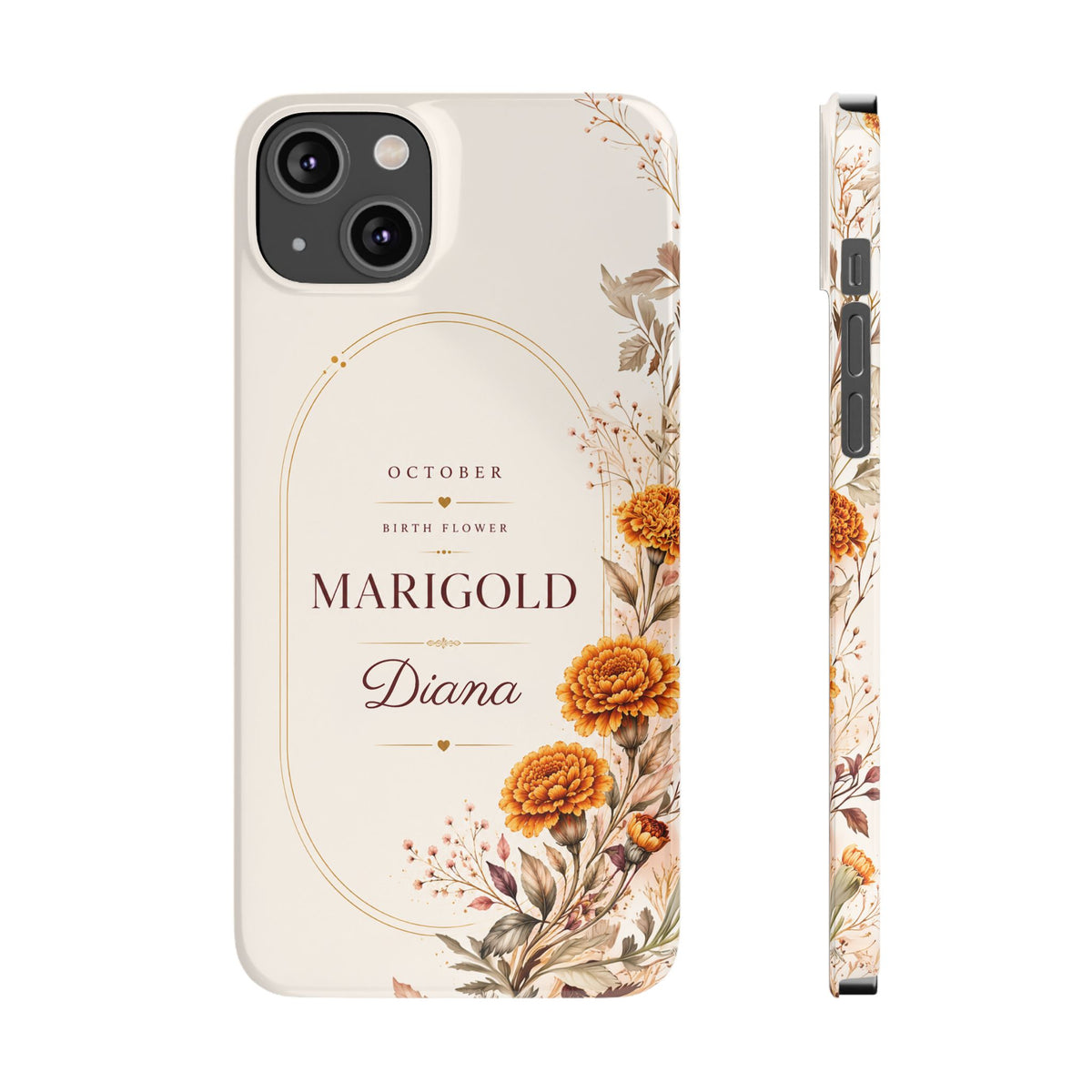 October Birth Flower Phone Case, Marigold – view 8