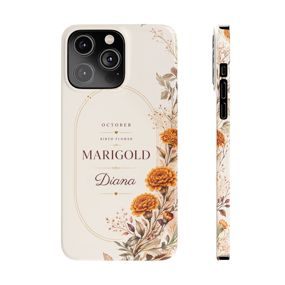 October Birth Flower Phone Case, Marigold – view 7