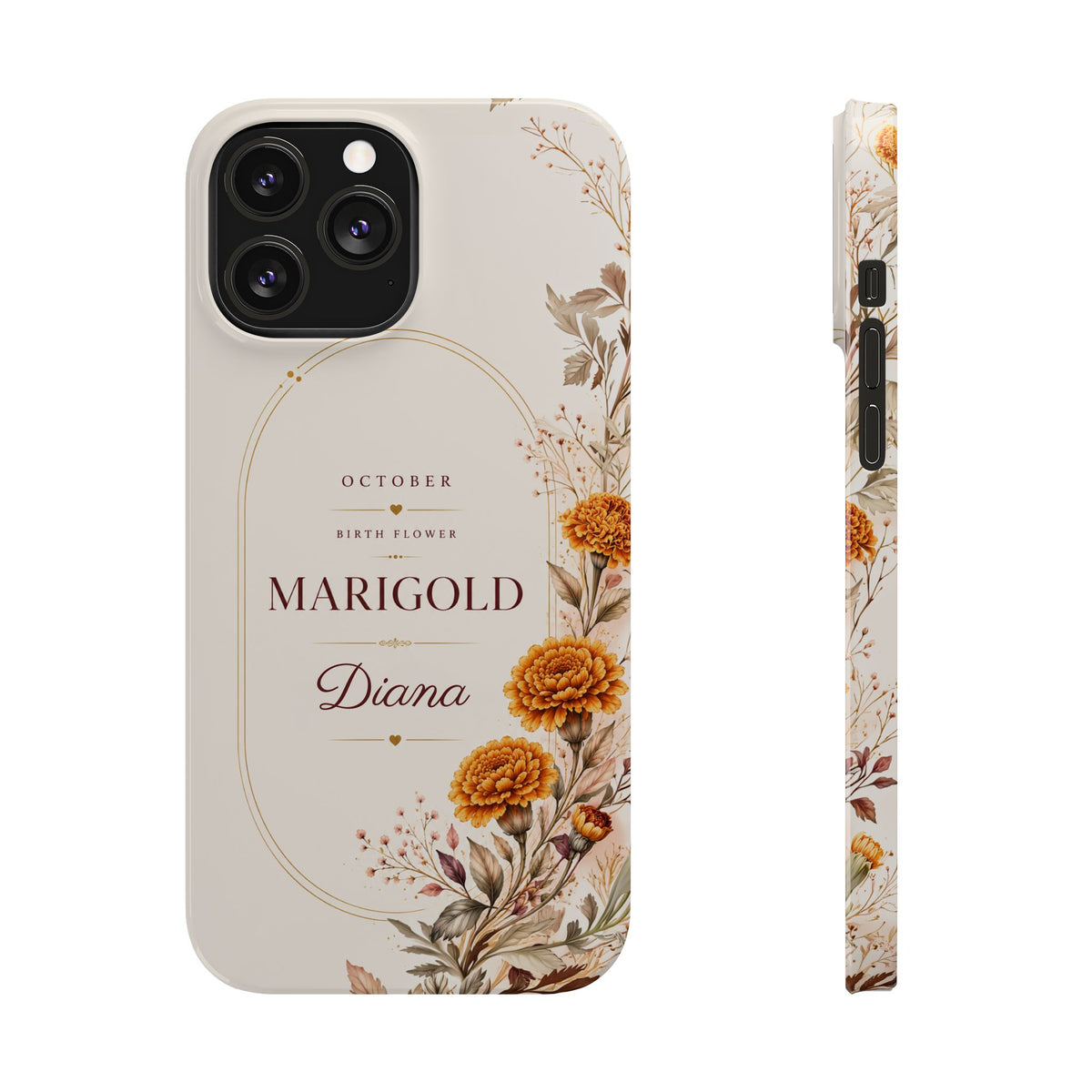 October Birth Flower Phone Case, Marigold – view 4
