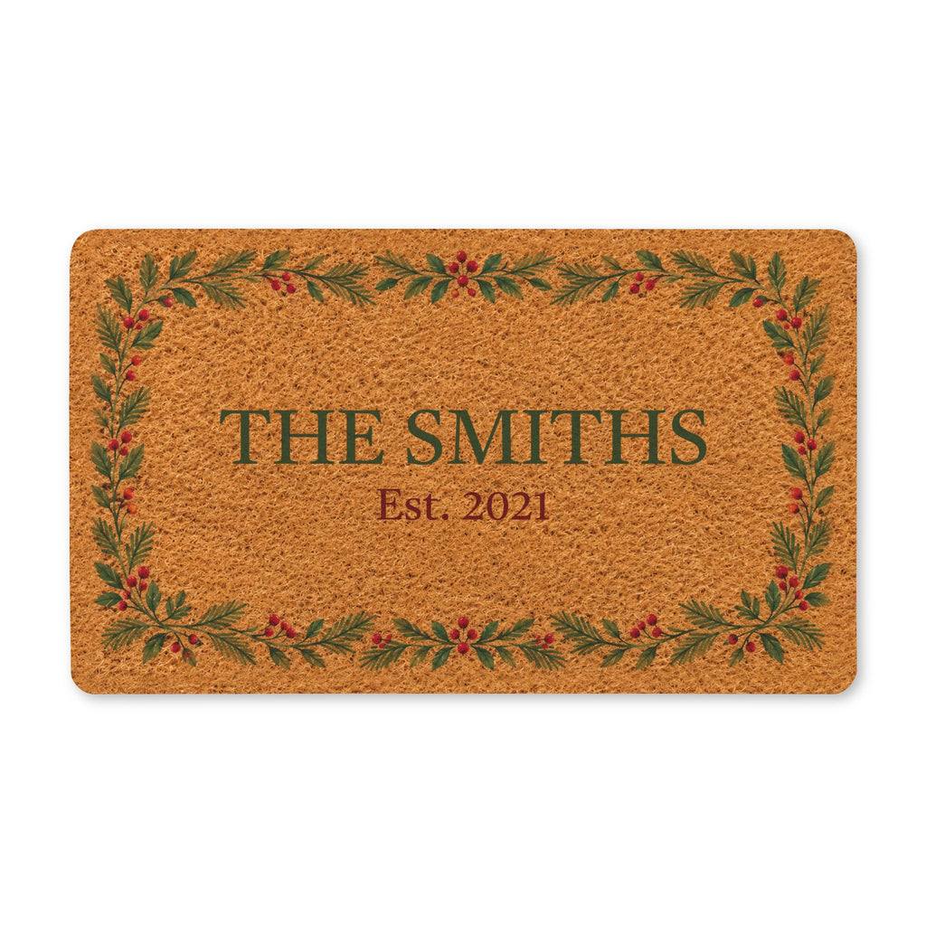 Personalized Doormat with Family Name and Est. Year