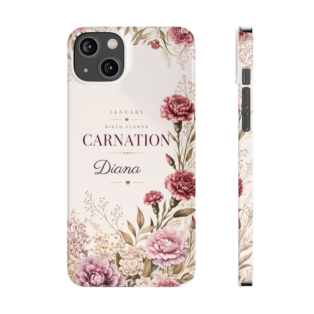 January Birth Flower Phone Case, Carnation – view 8