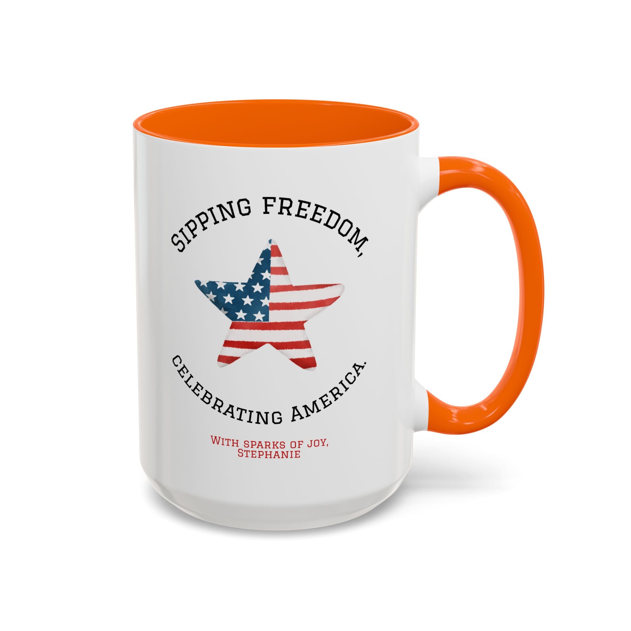 Personalized 4th of July Custom Name Independence Day Patriotic Gift Mug