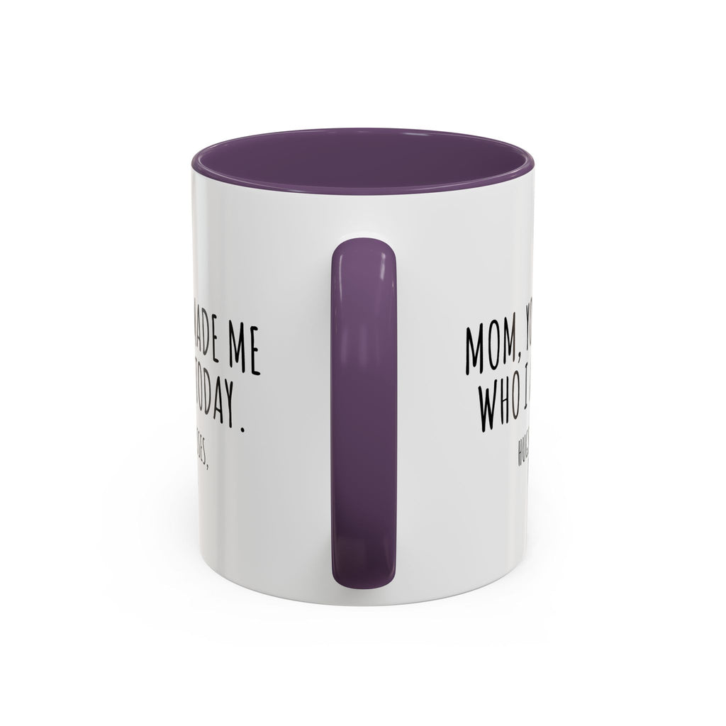 Copy of Personalized Heart Coffee Mug — "[Name], you’re the woman who makes my heart smile" (Accent 11/15oz)