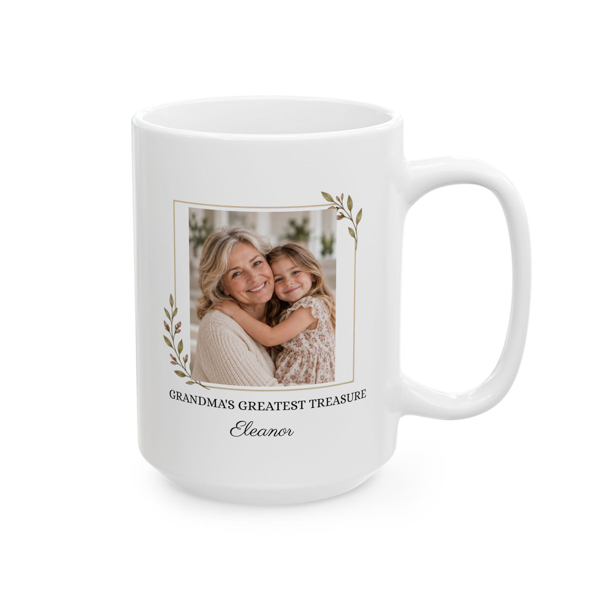 Personalized Grandma Photo Mug Custom Granddaughter Name Grandchild Gift