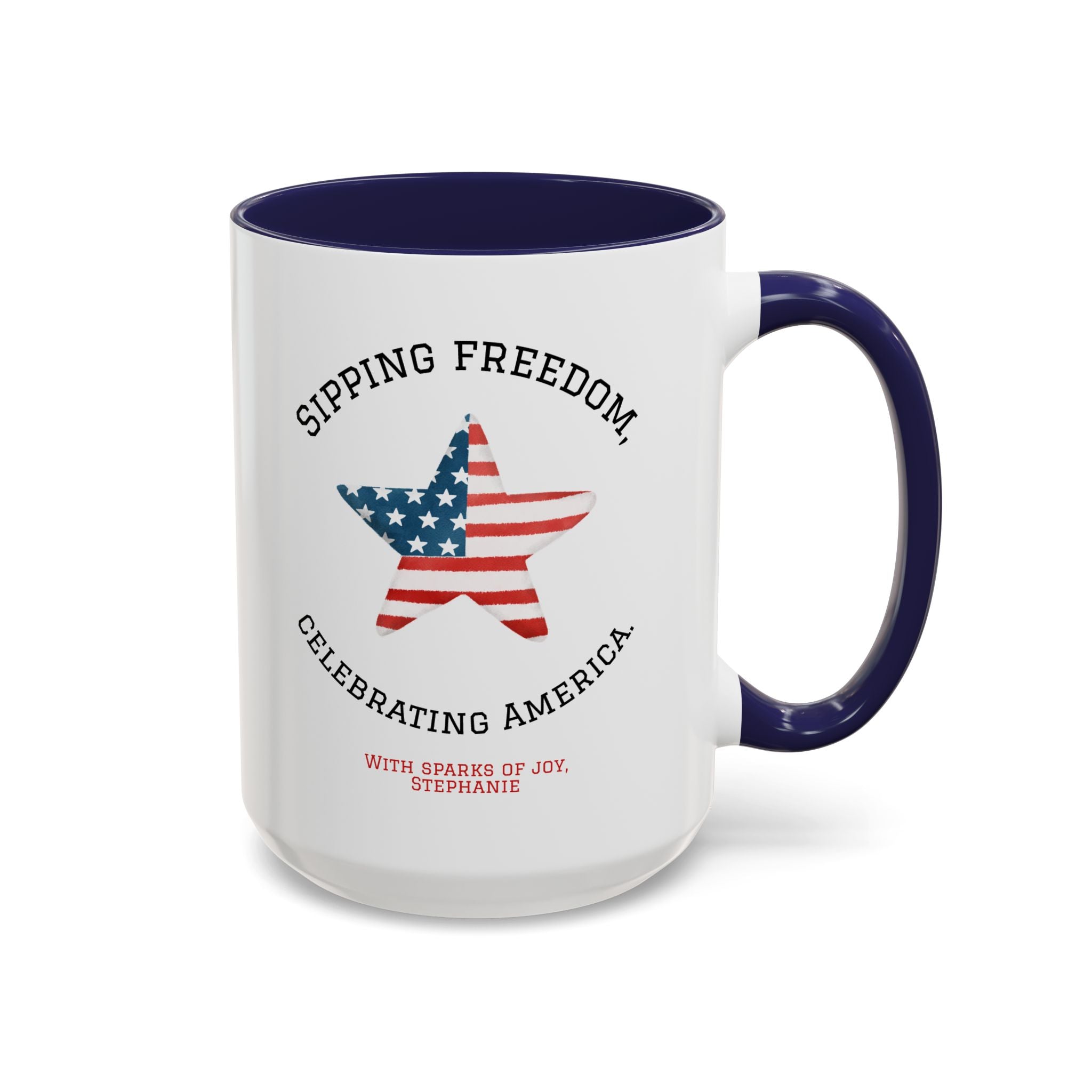 Personalized 4th of July Custom Name Independence Day Patriotic Gift Mug