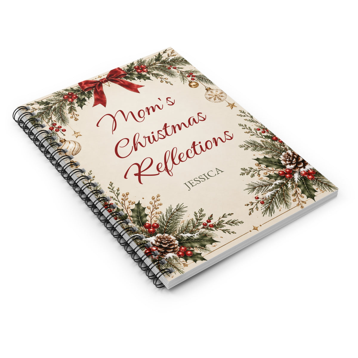 Mom Christmas Journal with Name – view 3