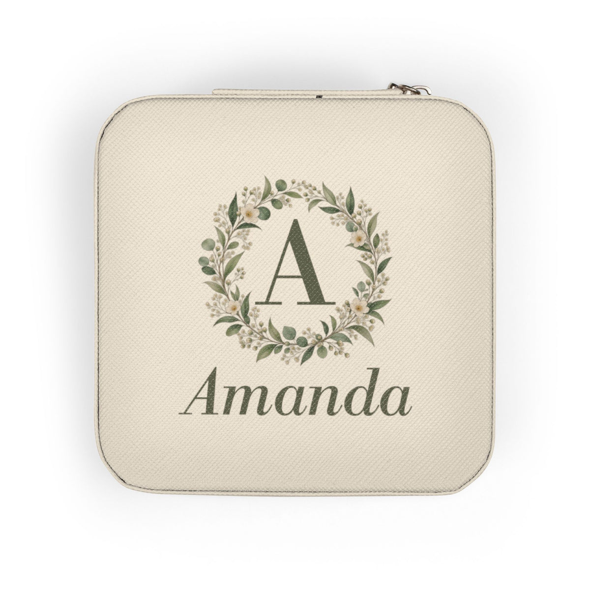 Personalized Jewelry Travel Case with Monogram and Name