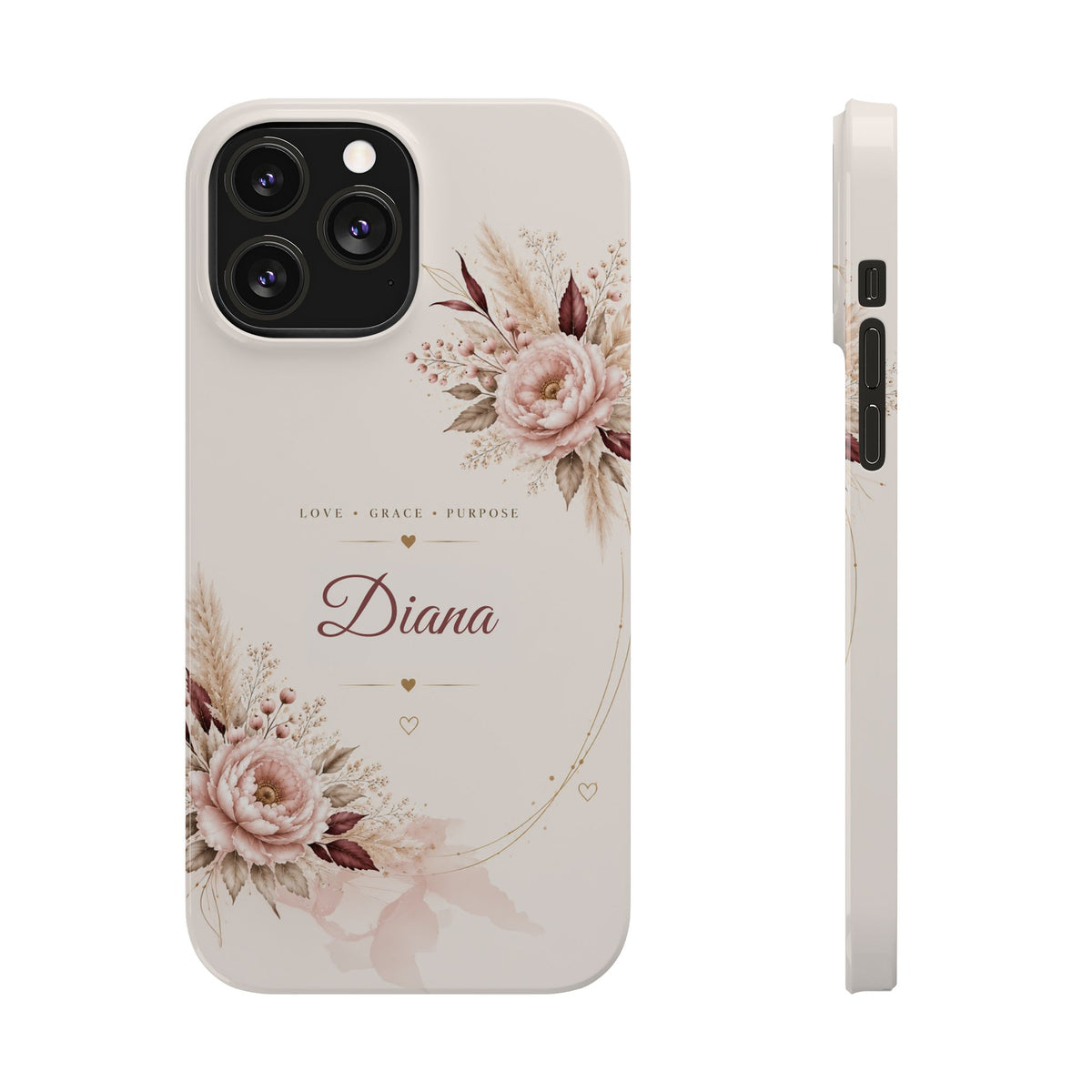 Love Grace Purpose Floral Name Phone Case – view 4