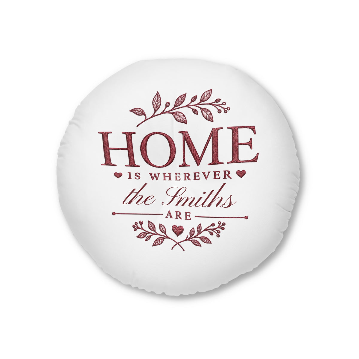 Family Name Tufted Floor Pillow