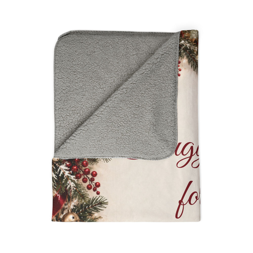 Personalized Couples Sherpa Blanket Custom Names Christmas Romantic Holiday Gift
