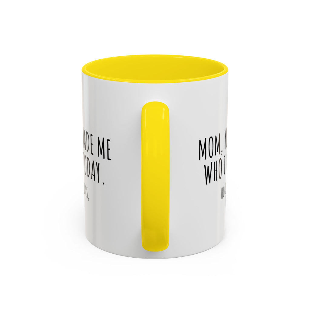 Copy of Personalized Heart Coffee Mug — "[Name], you’re the woman who makes my heart smile" (Accent 11/15oz)